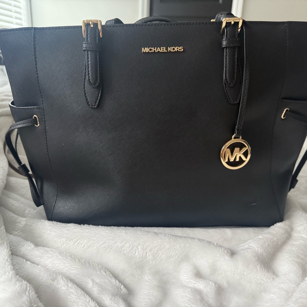 Michael Kors Black Structured Tote Bag